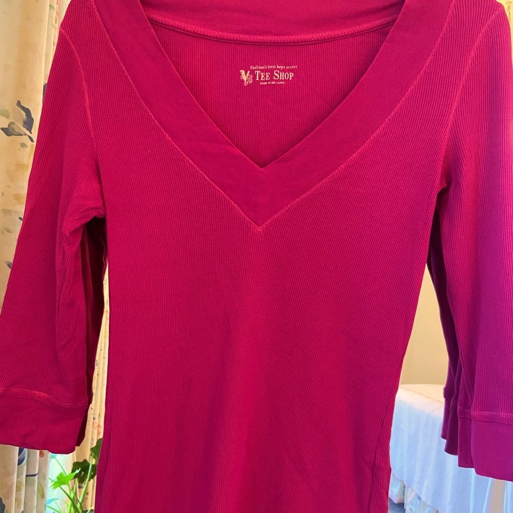 Tee Shop three quarter sleeve fitted tee